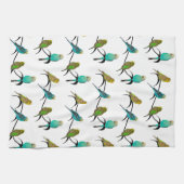 Serviette de cuisine de frénésie de perruche (Horizontal)