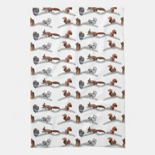 Serviette de cuisine de frénésie d'écureuil