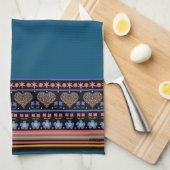 Serviette de cuisine de frontière de style d'art (Quart Plié)