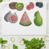Serviette de cuisine de fruit d'aquarelle (Plié)
