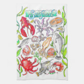 Serviette de cuisine de fruits de mer (Vertical)