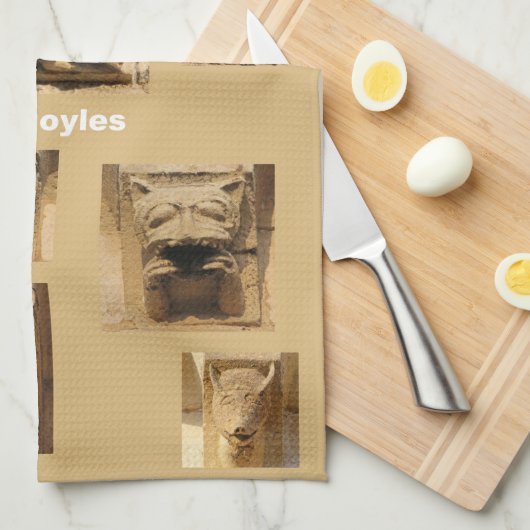 Serviette de cuisine de gargouilles (Quart Plié)