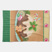 Serviette de cuisine de gâteau de Noël (Horizontal)