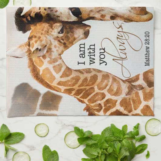 serviette de cuisine de girafe (Plié)