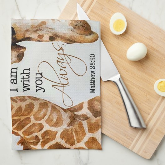 serviette de cuisine de girafe (Quart Plié)