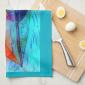 serviette de cuisine de goélette à voile rouge (Quart Plié)