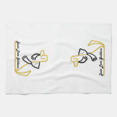 Serviette de cuisine de golden retriever, juste (Horizontal)