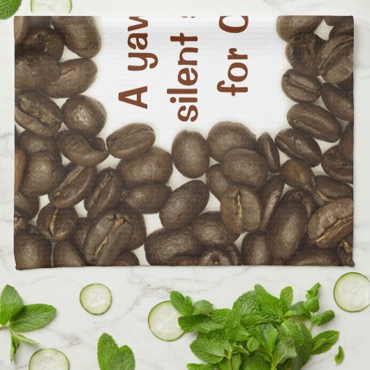 Serviette de cuisine de grain de café (Plié)