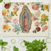 Serviette de cuisine de Guadalupe (blanc cassé) (Plié)