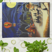 Serviette de cuisine de Halloween "Hauntoberfest " (Plié)