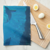 Serviette de cuisine de jeu de dauphin (Quart Plié)