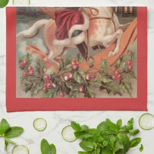 Serviette de cuisine de Joyeux Noël (Plié)