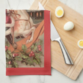 Serviette de cuisine de Joyeux Noël (Quart Plié)