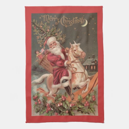 Serviette de cuisine de Joyeux Noël (Vertical)