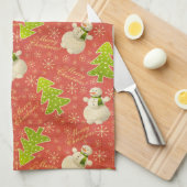 Serviette de cuisine de Joyeux Noël (Quart Plié)