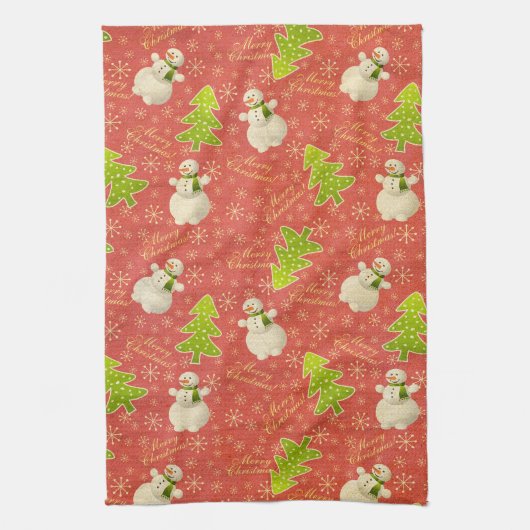 Serviette de cuisine de Joyeux Noël (Vertical)
