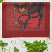 Serviette de cuisine de Krampus (Plié)