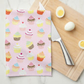 Serviette de cuisine de la fête de Cupcake (Quart Plié)