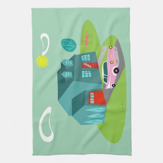 Serviette de cuisine de la maison de banlieue (Vertical)