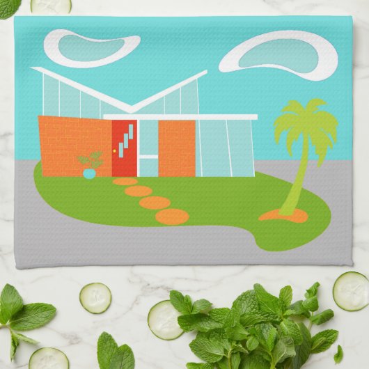 Serviette de cuisine de la maison de dessin modern (Plié)