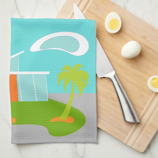 Serviette de cuisine de la maison de dessin modern (Quart Plié)