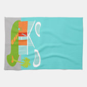 Serviette de cuisine de la maison de dessin modern (Horizontal)