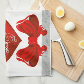 serviette de cuisine de la Saint-Valentin (Quart Plié)