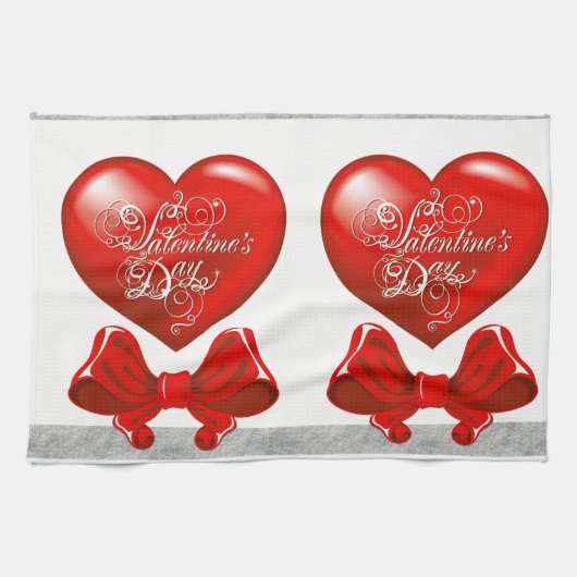 serviette de cuisine de la Saint-Valentin (Horizontal)