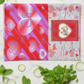 serviette de cuisine de la Saint-Valentin (Plié)