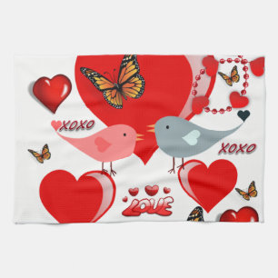 Serviette de cuisine de la Saint-Valentin
