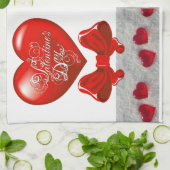 serviette de cuisine de la Saint-Valentin (Plié)