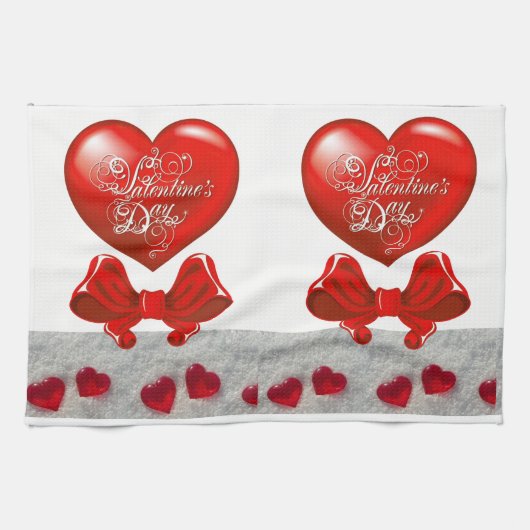 serviette de cuisine de la Saint-Valentin (Horizontal)