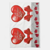 serviette de cuisine de la Saint-Valentin (Vertical)