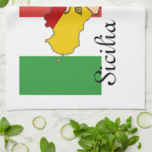 Serviette de cuisine de la Sicile (Plié)