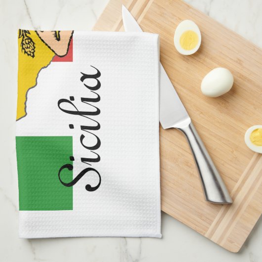 Serviette de cuisine de la Sicile (Quart Plié)
