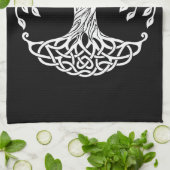 serviette de cuisine de l'arbre celtique (Plié)