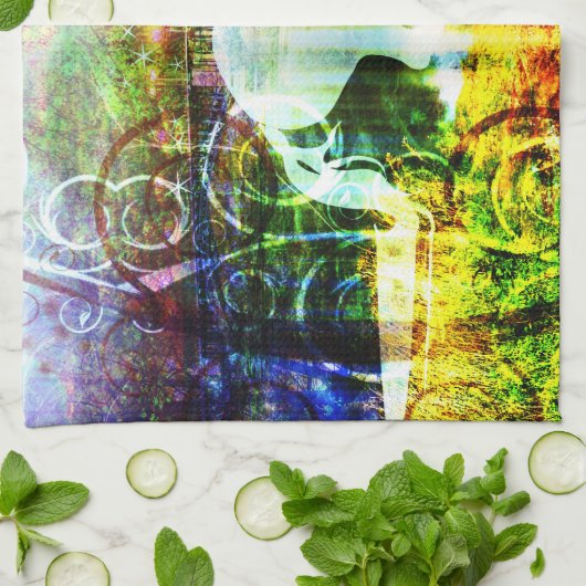 Serviette de cuisine de licorne de conte de fées (Plié)