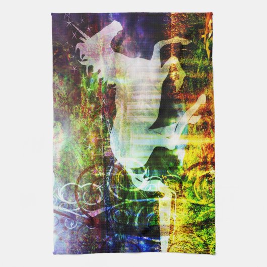 Serviette de cuisine de licorne de conte de fées (Vertical)