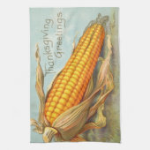 Serviette de cuisine de maïs de thanksgiving (Vertical)