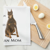 Serviette de cuisine de maman de dobermann (Quart Plié)