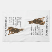 Serviette de cuisine de maman de dobermann (Horizontal)