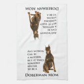 Serviette de cuisine de maman de dobermann (Vertical)