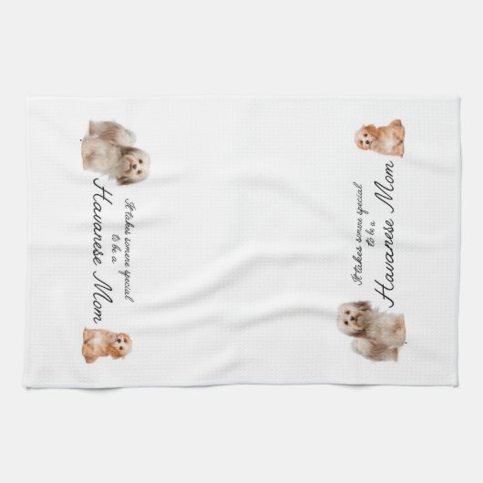 Serviette de cuisine de maman de Havanese (Horizontal)