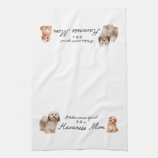 Serviette de cuisine de maman de Havanese (Vertical)