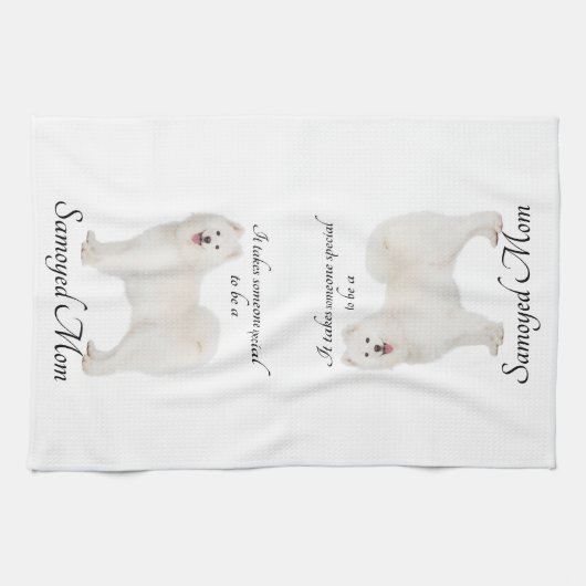 Serviette de cuisine de maman de Samoyed (Horizontal)