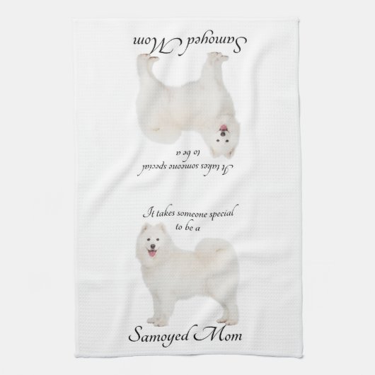 Serviette de cuisine de maman de Samoyed (Vertical)