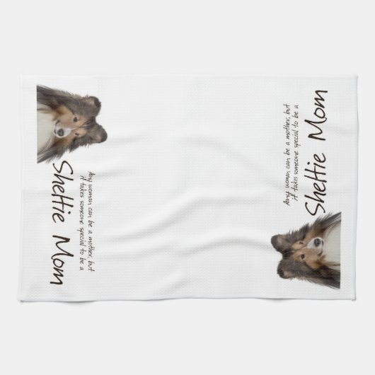 Serviette de cuisine de maman de Sheltie (Horizontal)