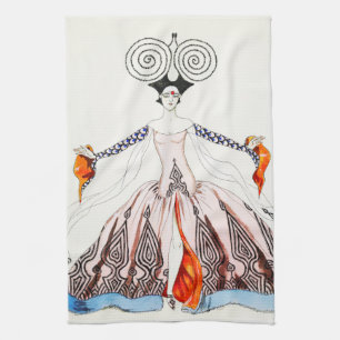 Serviette de cuisine de mode d'art déco de George