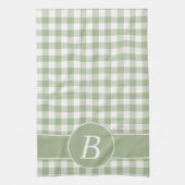 Serviette de cuisine de monogramme de guingan de (Vertical)