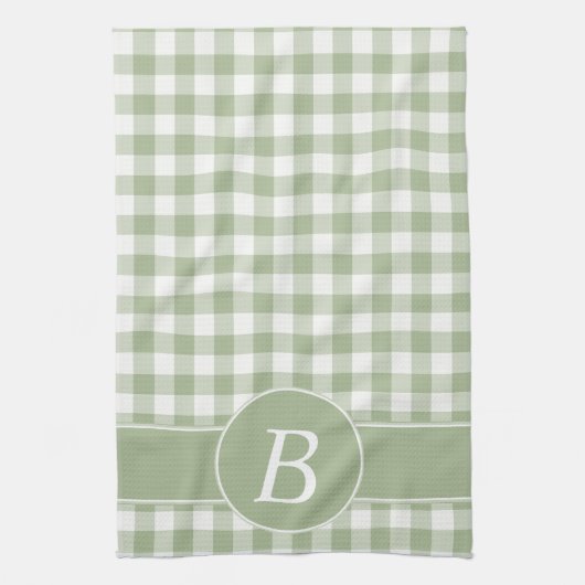 Serviette de cuisine de monogramme de guingan de (Vertical)